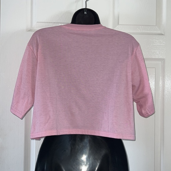 Tik Tok Pink Large Crop Top - Picture 2 of 5